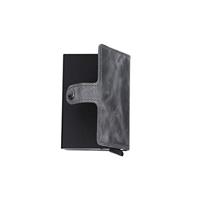 Secrid Miniwallet Vintage Portemonnee Zwart, Grijs Aluminium, Leer - thumbnail