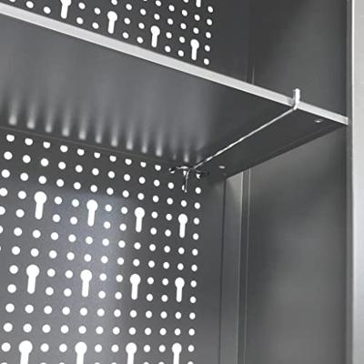 VidaXL Gereedschapskast voor aan de wand metaal grijs en zwart VidaXL Gereedschapskast voor aan de wand metaal grijs en zwart