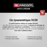 Facom 306d sleutel met automatische herinstelling zonder opzetstuk 100nm - S.306-100D - thumbnail