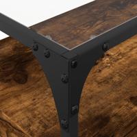 Tv-meubel met glazen blad 80x35x51 cm hout gerookt eikenkleurig - thumbnail