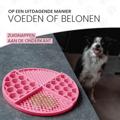 Eat Slow Live Longer Lick Mat Dimensions Circle  Pink