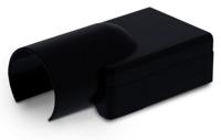 Verloopmof zwart van ronde buis 19mm naar platte buis Canalit CS25 - thumbnail