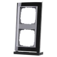 Gira Event Clear Zwart / Aluminum 2-voudig