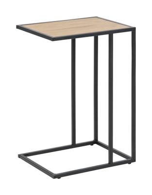 Bijzettafel Jaxx - eiken/zwart - 63x43x35 cm