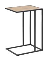 Bijzettafel Jaxx - eiken/zwart - 63x43x35 cm - thumbnail