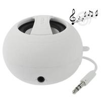 Hamburger stijl 3.5mm Jack Stereo Mini revolutie spreker ingebouwde oplaadbare batterij grootte: 60 x 60 x 44mm(White) - thumbnail
