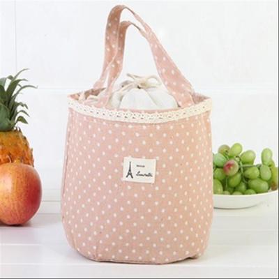 Draagbare Lunchbox Bag geïsoleerd lunchzak (roze)