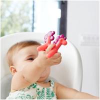 Boon Bijtfiguur Eenhoorn 4 X 12,5 Cm Siliconen Rood - thumbnail