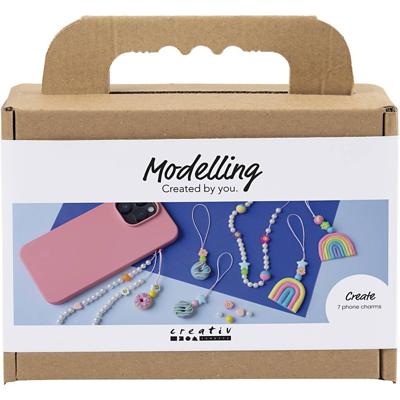 Creativ Company Mini hobbyset boetseren, mobiele bedel, diverse kleuren, 1 doos Creativ Company Mini hobbyset boetseren, mobiele bedel, diverse kleuren, 1 doos