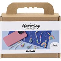 Creativ Company Mini hobbyset boetseren, mobiele bedel, diverse kleuren, 1 doos - thumbnail