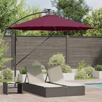 VidaXL Parasol bordeaux rood 294 x 294 x 248 cm polyester en aluminium - thumbnail