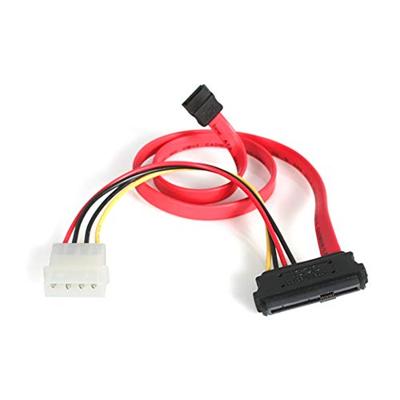 StarTech.com SAS naar SATA Slimline kabel, SAS SATA SFF-8482 met IDE stroomkabel, 1 x SATA (7pin) 1 x SFF-8482 (29pin) 1 x LP4 (stekker)