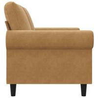 Tweezitsbank 120 cm fluweel bruin - thumbnail