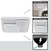 Eglo Moderne plafondlampLepreso wit vierkant - 75666 - thumbnail