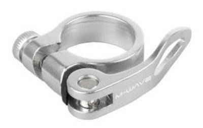 Mirage Zadelpenklem met snelspanner 31.8mm, zilver (hangverpakking)