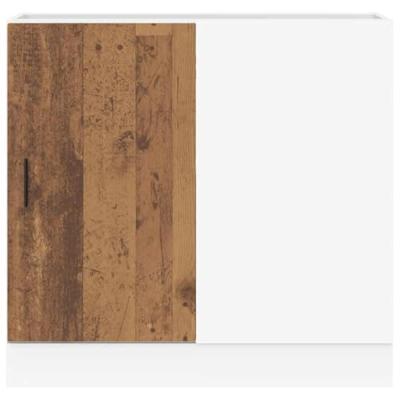 Keuken onderkast Lyon bewerkt hout oud houtkleurig