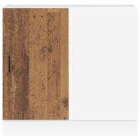 Keuken onderkast Lyon bewerkt hout oud houtkleurig - thumbnail