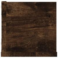 CD-wandschap 100x18x18 cm bewerkt hout gerookt eikenkleurig - thumbnail