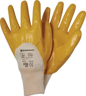 Promat/Tecwerk Handschoen | Ems | maat 8 geel | bijzonder hoogwaardige nitril coating | EN 388 PSA-categorie II - 4000371274
