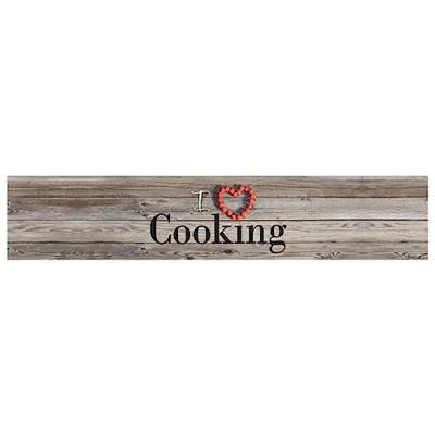 Keukenmat wasbaar cooking-print 60x300 cm fluweel grijs Keukenmat wasbaar cooking-print 60x300 cm fluweel grijs