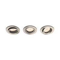 Philips Set ronde inbouwspotsDonegal (3x) GU10 metaalgrijs - 5039317PN - thumbnail