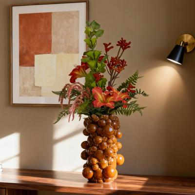 Kunst boeket Vivienne Madrid 55cm Oranje