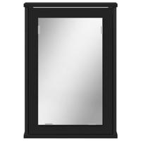 Badkamerspiegelkast 42x12x60 cm bewerkt hout zwart - thumbnail