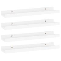 Wandschappen 4 st 40x9x3 cm hoogglans wit - thumbnail