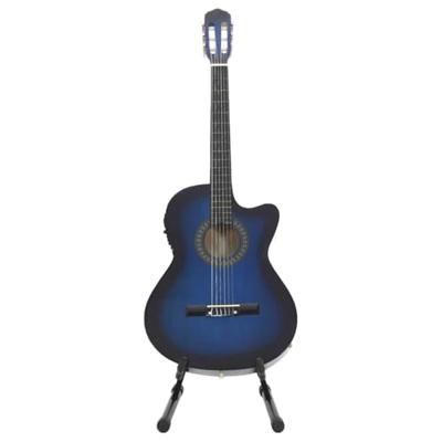 VidaXL 12-delige gitaarset met equalizer en 6 snaren western blauw