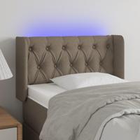 Hoofdbord LED 83x16x78/88 cm stof taupe - thumbnail
