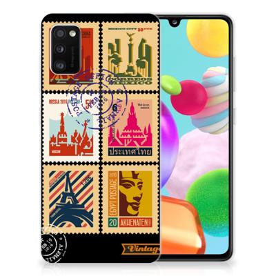 Samsung Galaxy A41 | Silliconen Back Cover | Postzegels Samsung Galaxy A41 | Silliconen Back Cover | Postzegels