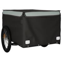 Fietstrailer 45 kg ijzer zwart en grijs - thumbnail