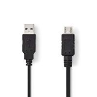 Eenvoudige USB2.0 kabel USB-A-USB micro A - 2 meter - thumbnail