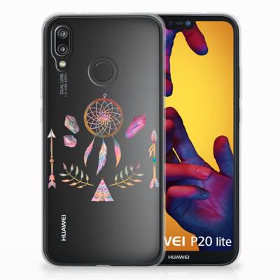 Huawei P20 Lite Telefoonhoesje met Naam Boho Dreamcatcher Huawei P20 Lite Telefoonhoesje met Naam Boho Dreamcatcher