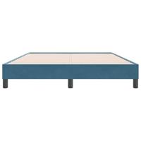 Boxspring zonder matras fluweel donkerblauw 140x220 cm - thumbnail