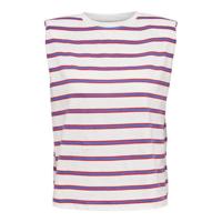 ONLY gestreepte top ONLJEN van biologisch katoen wit/blauw/rood - thumbnail