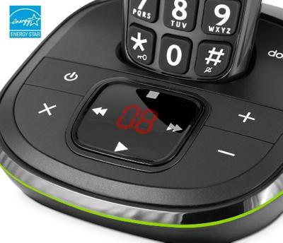 PhoneEasy 105wr - Single DECT Senioren telefoon - Antwoordapparaat - Zwart