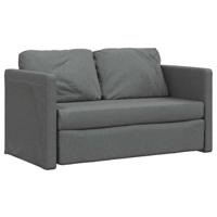 Slaapbank vloermodel 2-in-1 112x174x55 cm stof donkergrijs - thumbnail