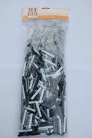 400 stuks hulzen en haken uitbreidingsset 418/419 wit / zwart / zilver - thumbnail