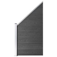 VidaXL Schuttingpaneel 95x(105-180) cm hkc zwart - thumbnail