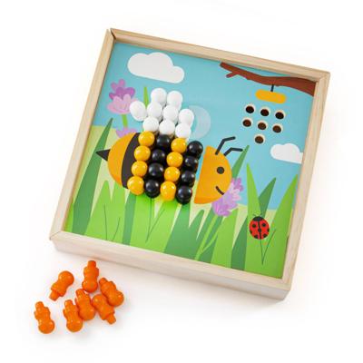 Bigjigs houten insteekmozaiek spel tuin - thumbnail