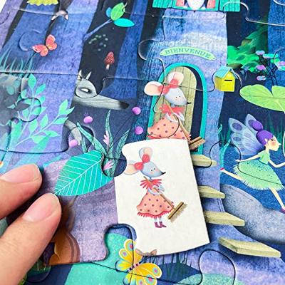 Puzzel 100 stukjes Het magische bos DJECO meerdere kleuren - thumbnail