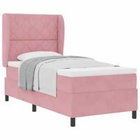 Boxspringbed met matras Roze 200 x 100 cm Polyester - thumbnail