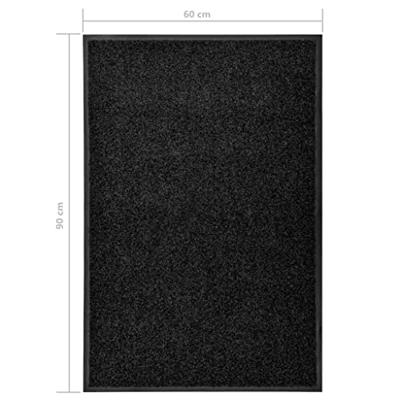 Deurmat wasbaar 60x90 cm zwart