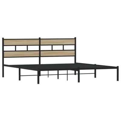 Bedframe zonder matras metaal sonoma eikenkleurig 180x200 cm Bedframe zonder matras metaal sonoma eikenkleurig 180x200 cm