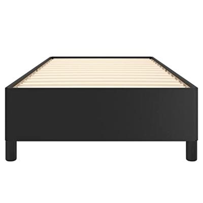 Bedframe kunstleer zwart 90x190 cm Single