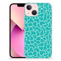 iPhone 13 mini | Hoesje maken | Cracks Blue - thumbnail