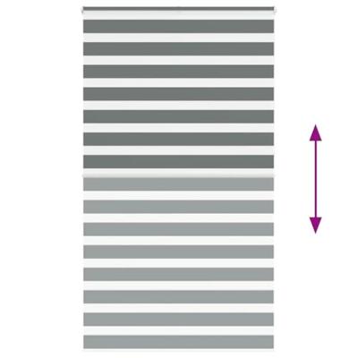 VidaXL Zebra rolgordijn 135x230 cm stofbreedte 130,9 cm donkergrijs