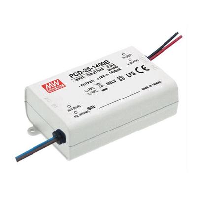 MEAN WELL PCD-25-1400B LED-driver Constante stroomsterkte 25 W 1.4 A 12 - 18 V/DC Dimbaar, PFC-schakeling, Overbelastingsbescherming, Montage op ontvlambare MEAN WELL PCD-25-1400B LED-driver Constante stroomsterkte 25 W 1.4 A 12 - 18 V/DC Dimbaar, PFC-schakeling, Overbelastingsbescherming, Montage op ontvlambare