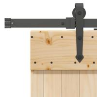 Schuifdeur met beslag 100x210 cm massief grenenhout - thumbnail